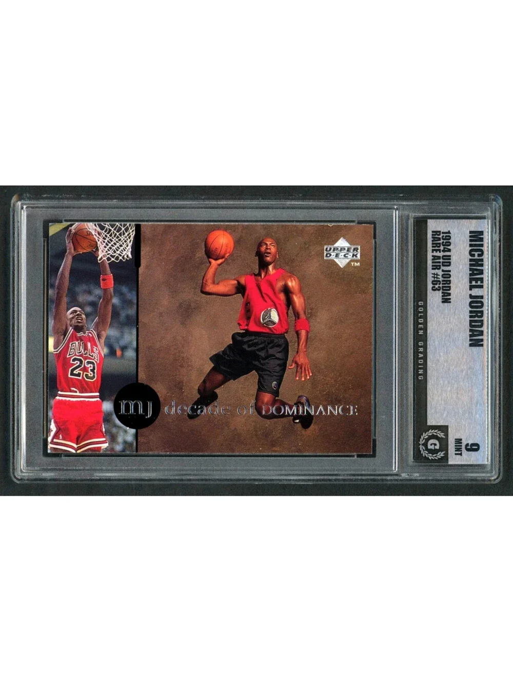 1994 Upper Deck MJ Rare Air #63 Michael Jordan Bulls HOF Graded Mint 9